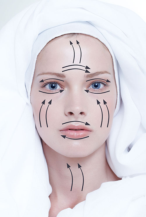 make-up remover massage direction