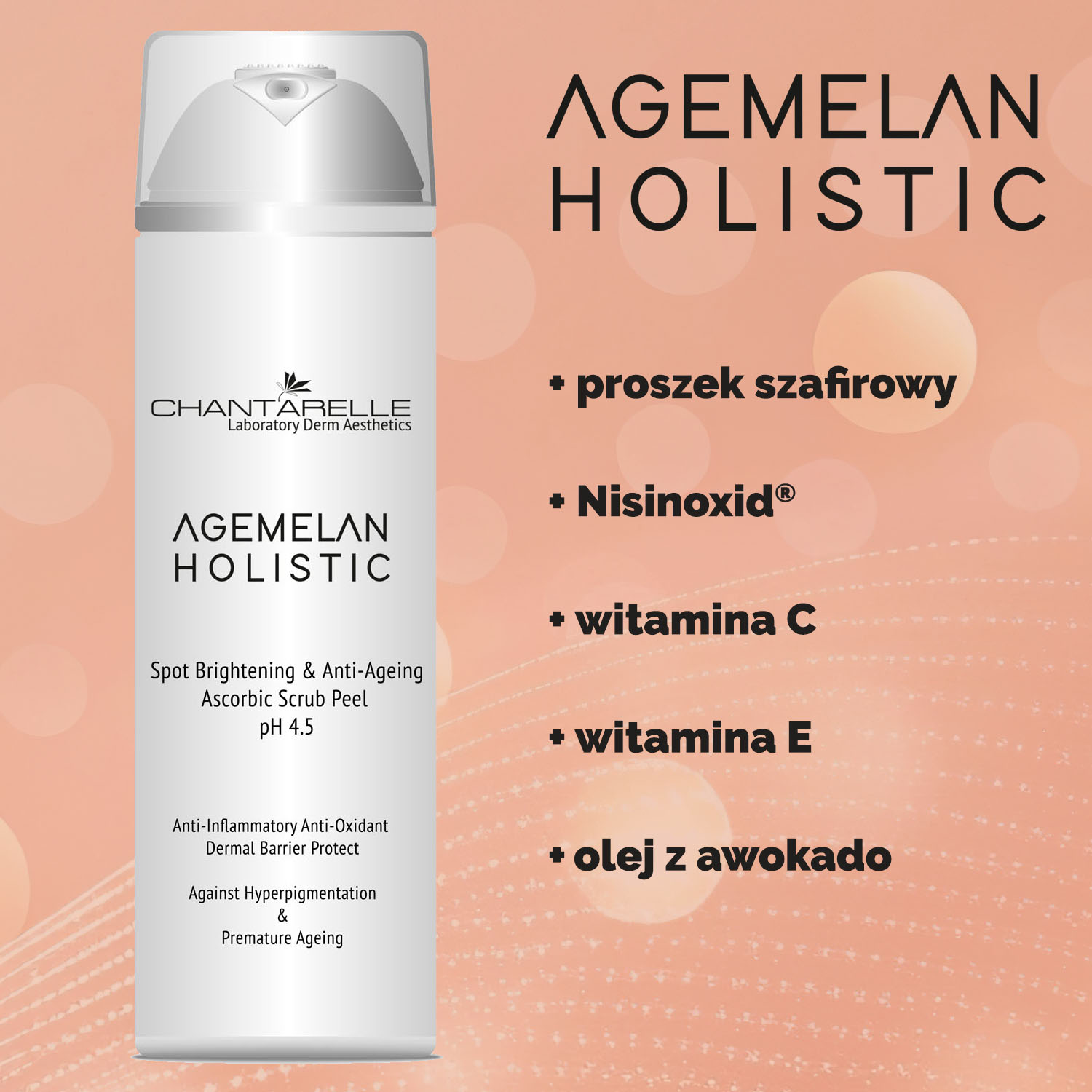 Granular peeling pH 4.5 for rejuvenation and brightening of blemishes Granular peeling pH 4.5 for rejuvenation and brightening of blemishes