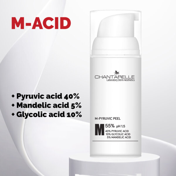 Alternative view of Pyruvic acid 55% pH 1.5 (chemical peeling)