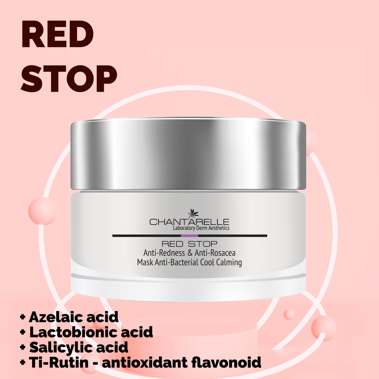 Soothing and cooling mask for sensitive skin with symptoms of rosacea Soothing and cooling mask for sensitive skin with symptoms of rosacea