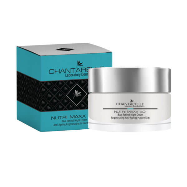 Moisturising and rejuvenating night cream with blue bio-retinol