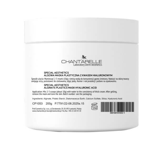 Algae mask with hyaluronic acid