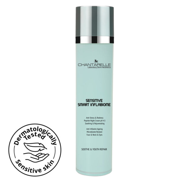 Peptide night cream for sensitive skin, anti-stress and soothing pH 4.5