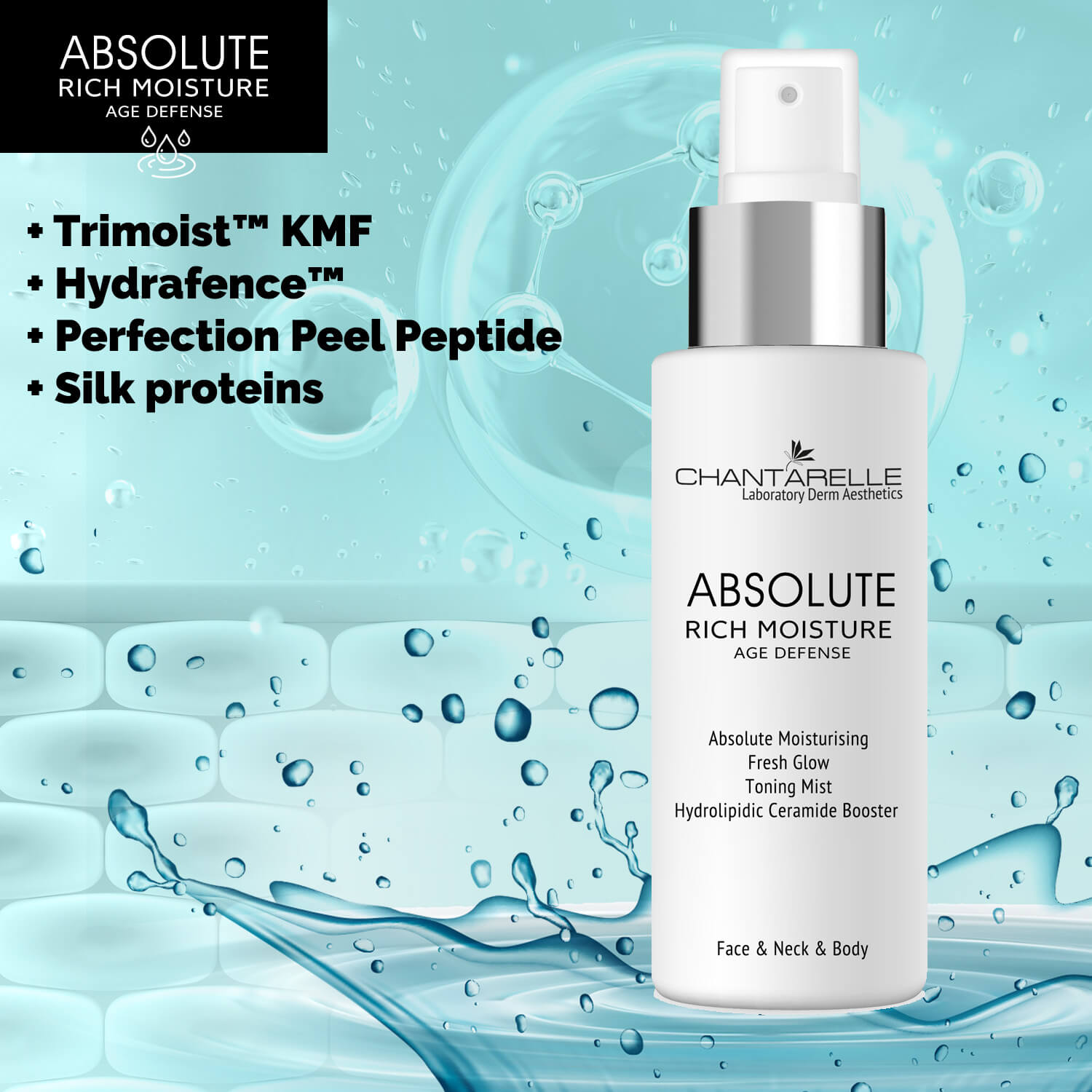 Toning mist for face, body and hair - absolute hydration Toning mist for face, body and hair - absolute hydration