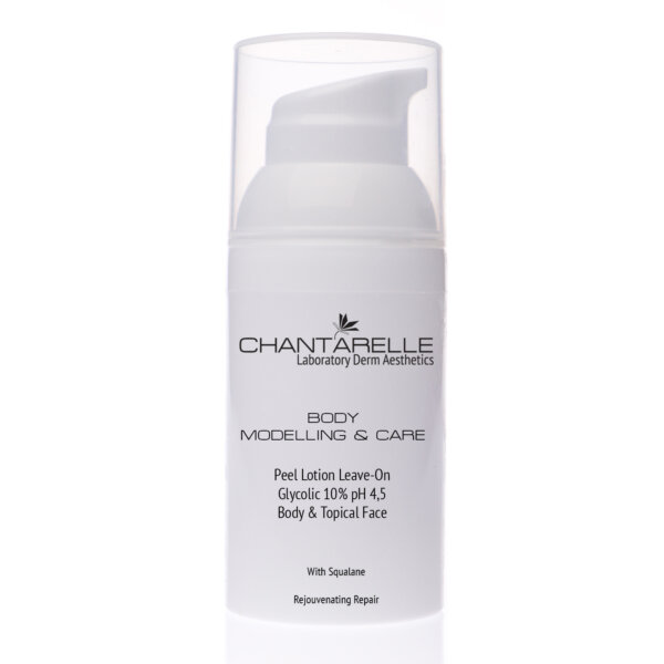 Peeling lotion without washing off with glycolic acid 10% pH 4.5, with squalane