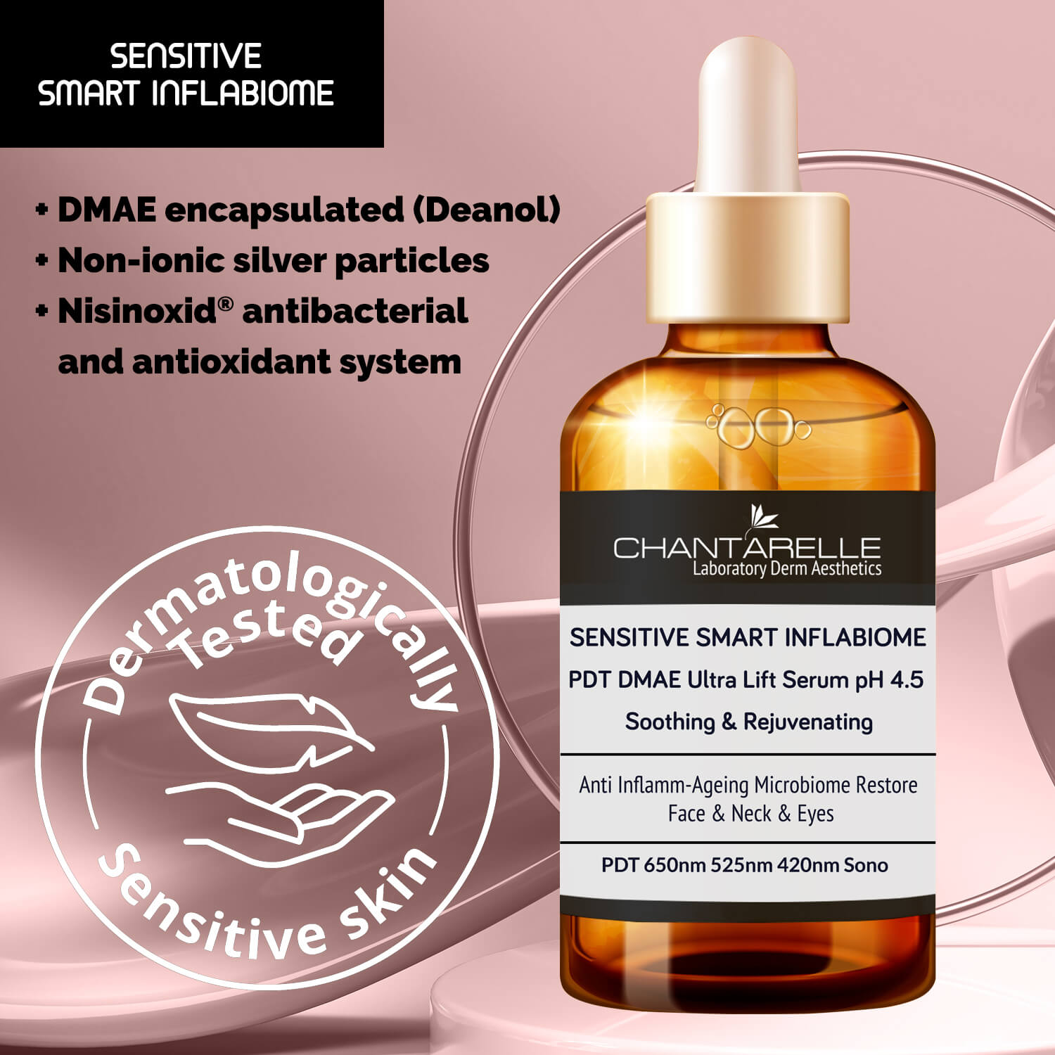 PDT lifting serum for sensitive skin, rejuvenating and soothing pH 4.5 PDT lifting serum for sensitive skin, rejuvenating and soothing pH 4.5