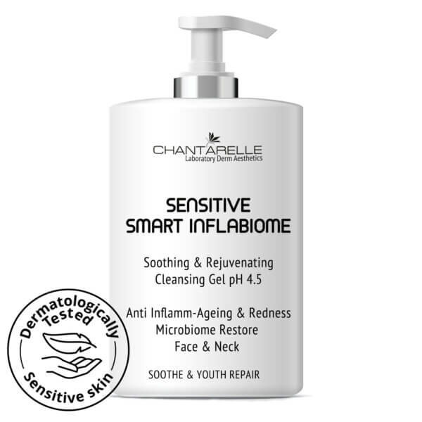 Purifying gel for sensitive skin, rejuvenating and soothing pH 4.5