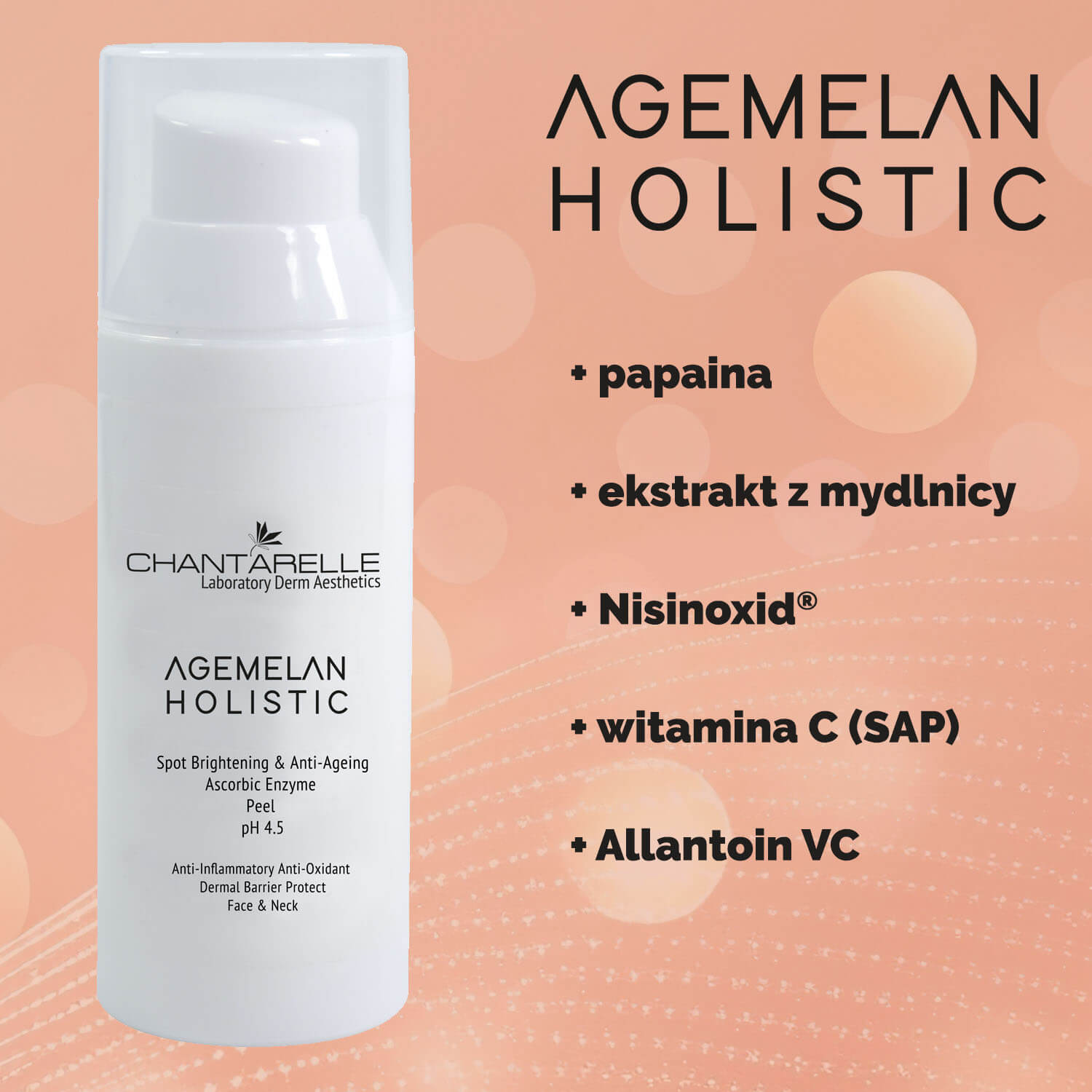 Enzyme peeling pH 4.5 to rejuvenate and lighten blemishes Enzyme peeling pH 4.5 to rejuvenate and lighten blemishes